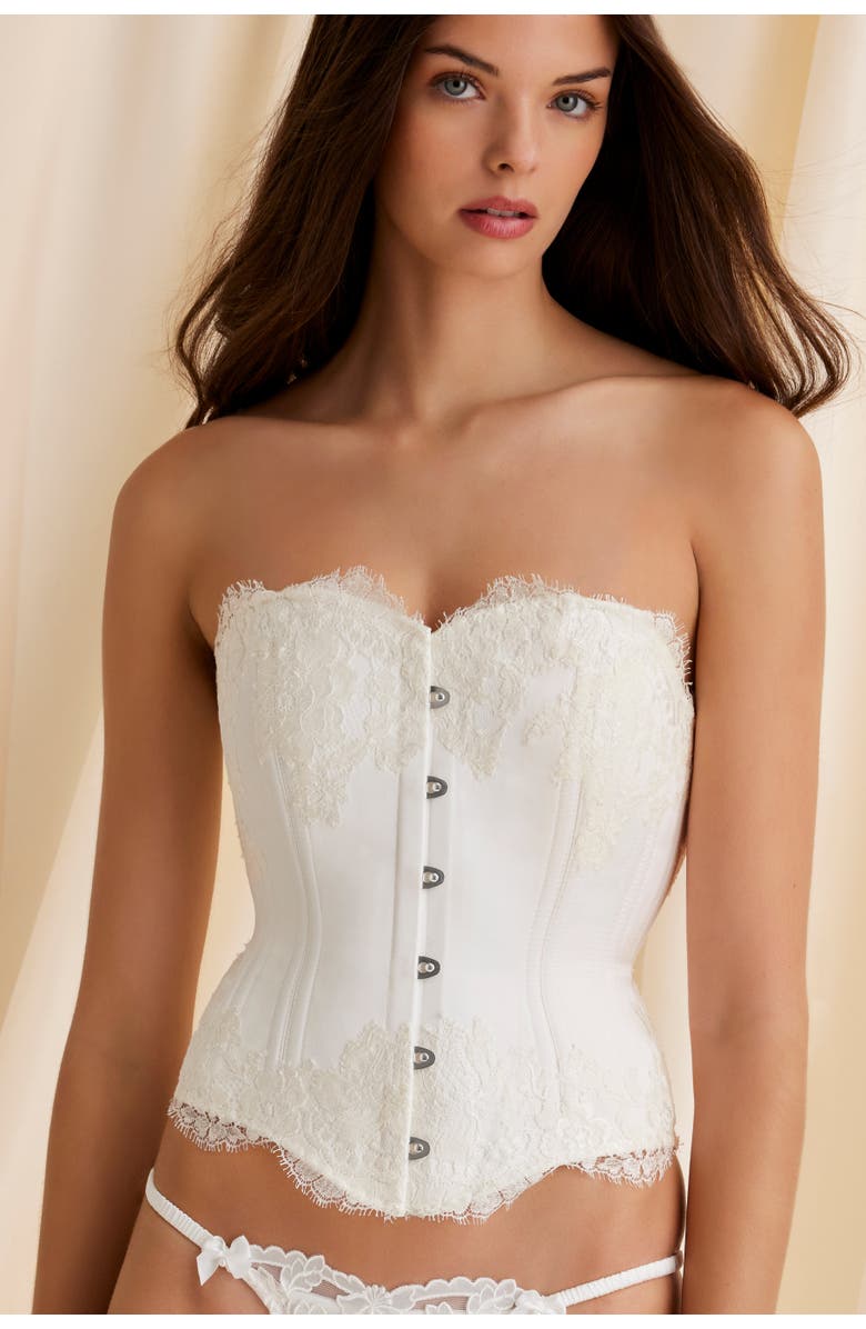 Scarlett Gasque Locket Corset, Main, color, Ivory