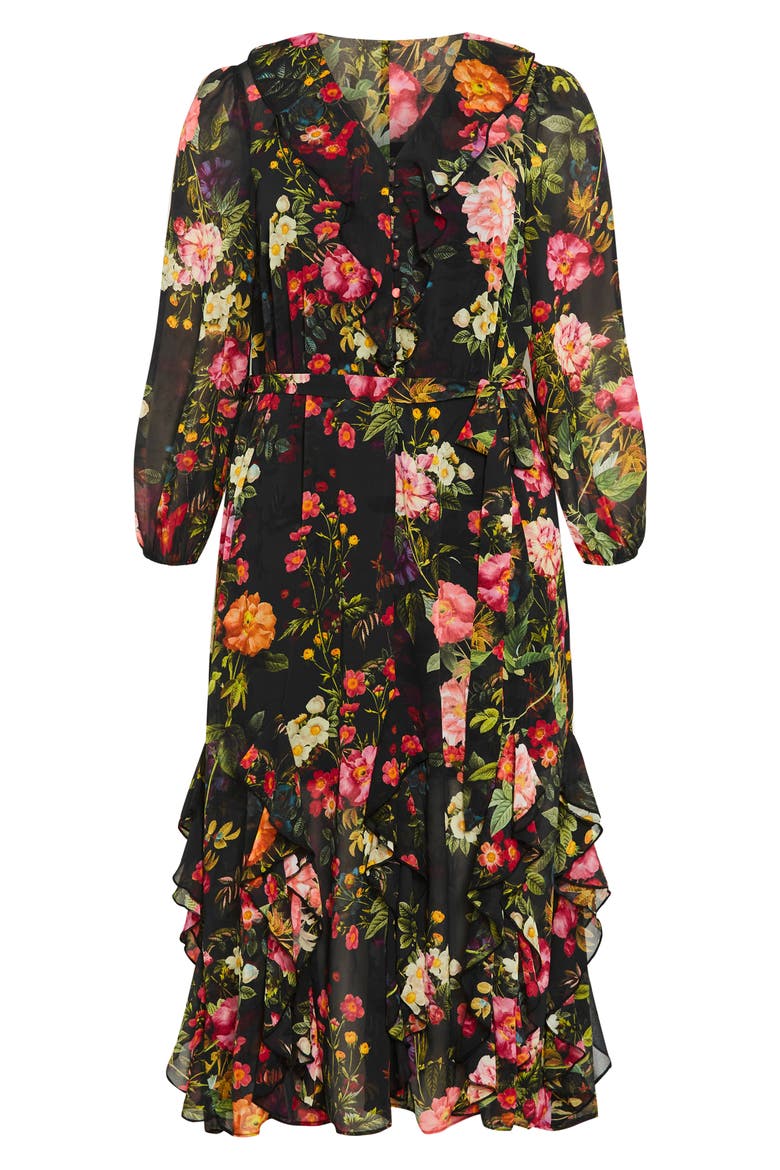Macie Floral Tie Waist Maxi Dress, Alternate, color, FLORAL