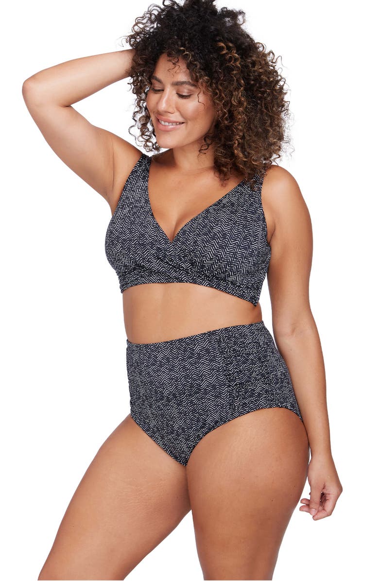 Artesands Zigzag Delacroix D-Cup & Up Bikini Top, Alternate, color,