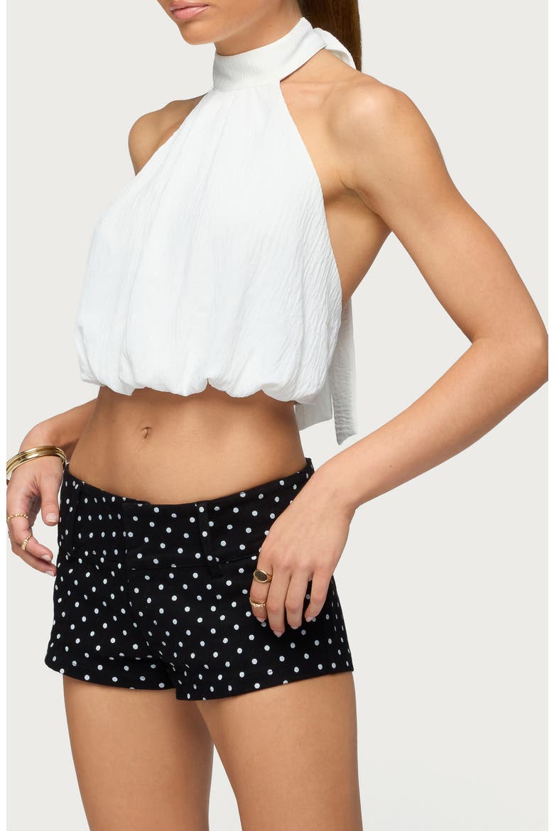 Senya High Neck Bubble Halter Top, Alternate, color, CREAM
