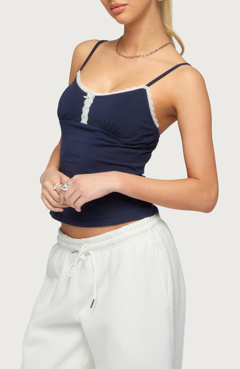 EDIKTED Olezka Lace Trim Camisole, Alternate, color, 