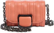Longchamp Brio Quilted Leather Card Holder on a Chain