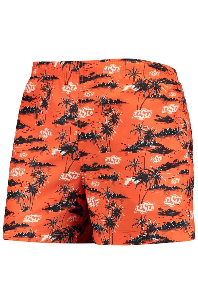 FOCO Men's FOCO Orange Oklahoma State Cowboys Island Palm Swim Trunks, Alternate, color, 