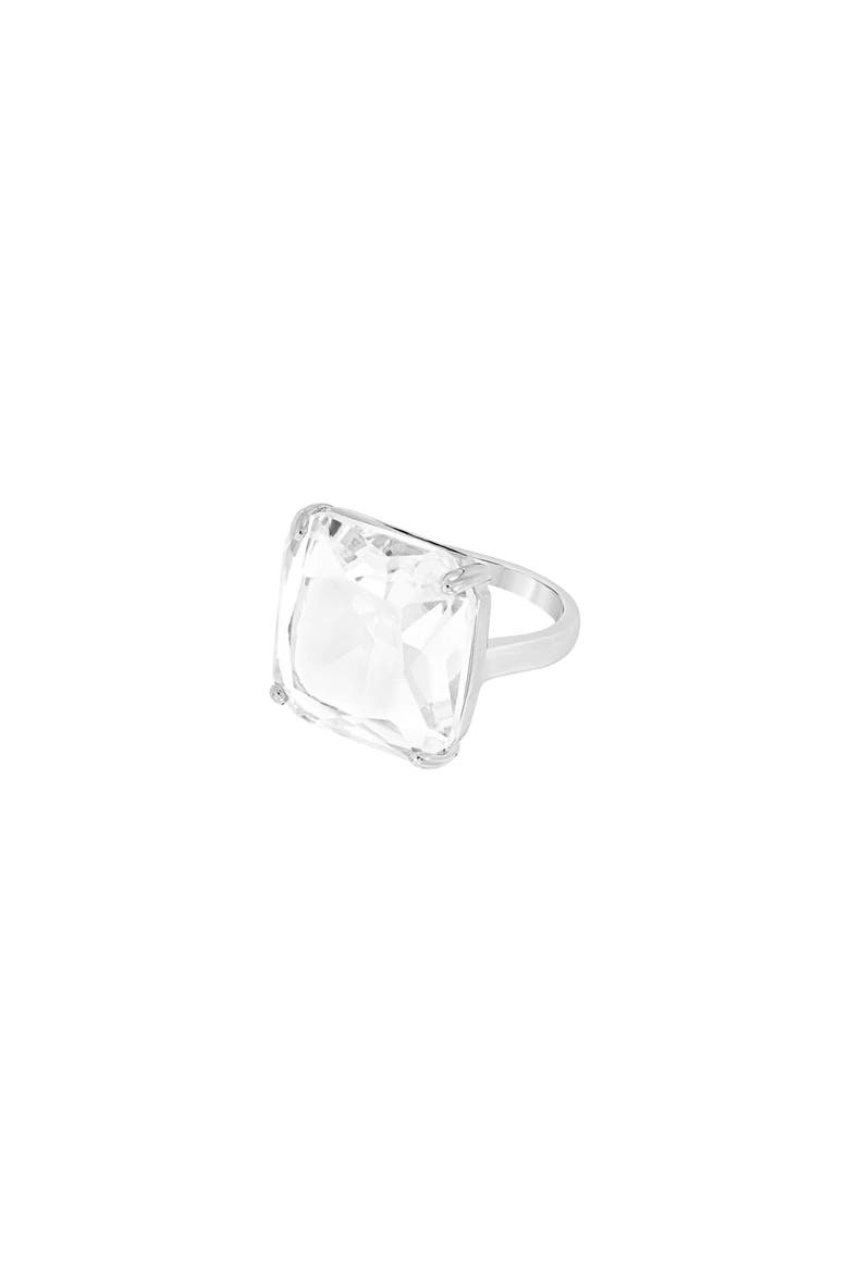 Andie Dainty Minimalist Ring Trendy Everyday Jewelry, Main, color, Silver Crystal - Size 7