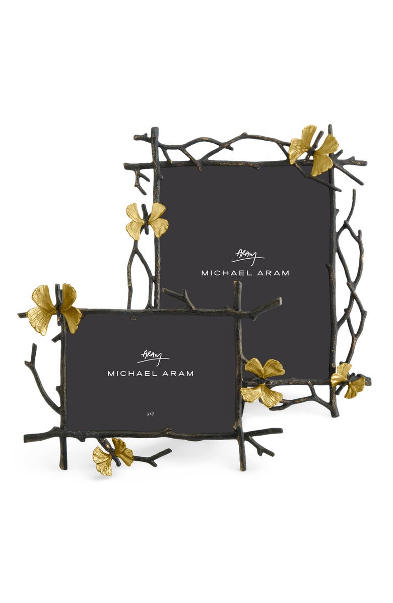 Michael Aram Butterfly Ginkgo 8 x 10-Inch Picture Frame, Alternate, color, Black/ Gold