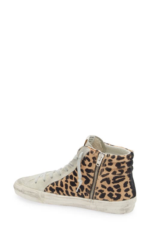 Golden Goose Slide Leather & Suede High-top Sneaker In Leopard/ice/ocean
