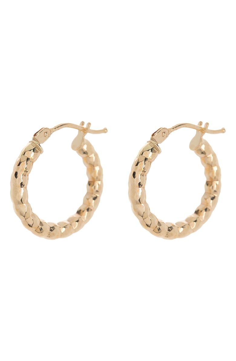 Bony Levy 14K Yellow Gold Textured Hoop Earrings, Main, color,