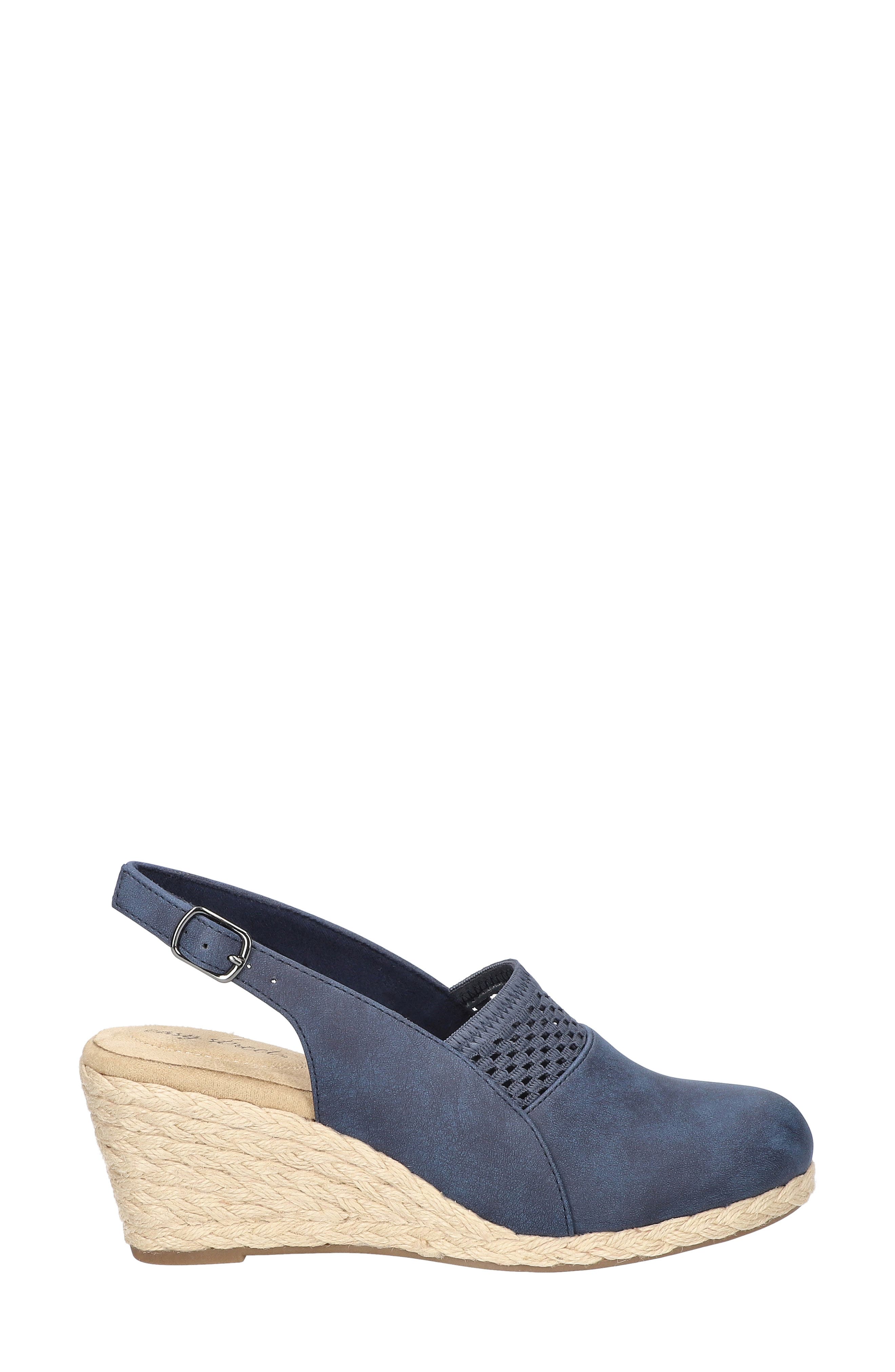 Aloha Slingback Espadrille Wedge Pump, Alternate, color, NAVY