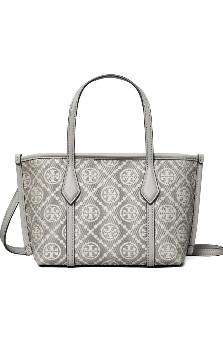 Tory Burch Mini Perry T Monogram Jacquard Tote, Main, color,