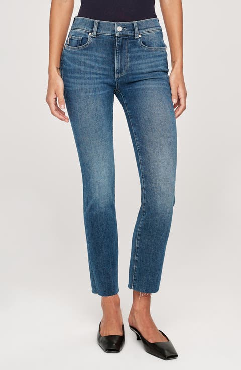 Mara Straight Instasculpt™ Mid Rise Jeans (Chancery)