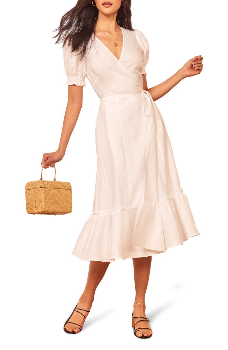 Reformation Veronika Midi Dress, Main, color, 