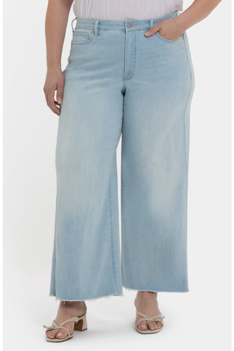 Brodi Cool Embrace® Frayed High Waist Ankle Wide Leg Jeans, Main, color, CLEAR WATERS