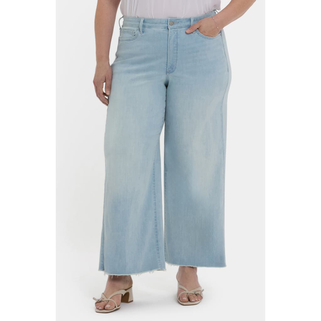 Nydj Brodi Cool Embrace® Frayed High Waist Ankle Wide Leg Jeans