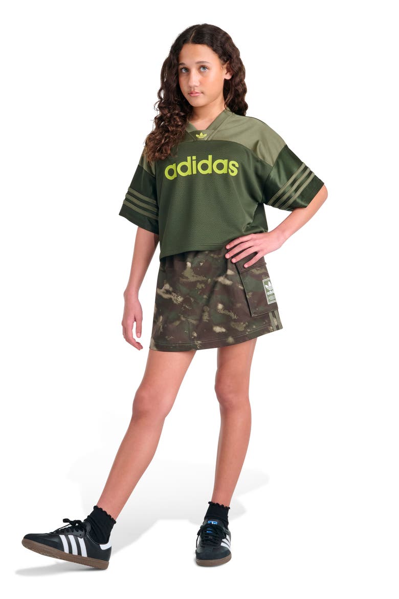 Kids' 3-Stripes Jersey, Alternate, color, DARK OLIVE