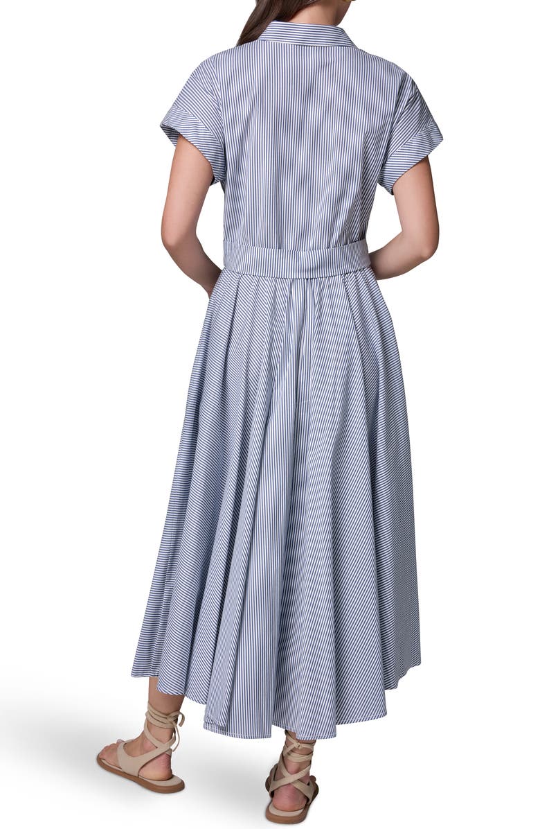 Donna Karan New York Stripe Midi Shirtdress, Alternate, color,