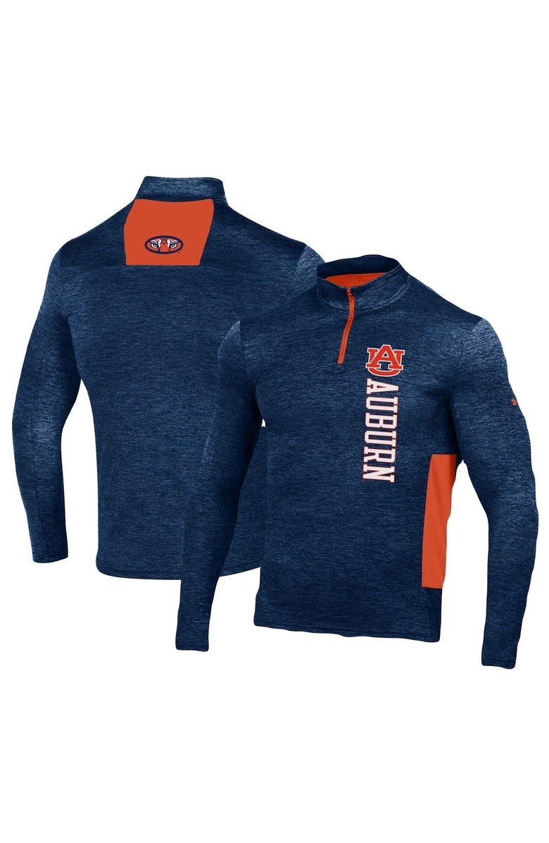 Under Armour Men's Under Armour Navy Auburn Tigers Gameday Twist Quarter-Zip Top, Main, color, Navy
