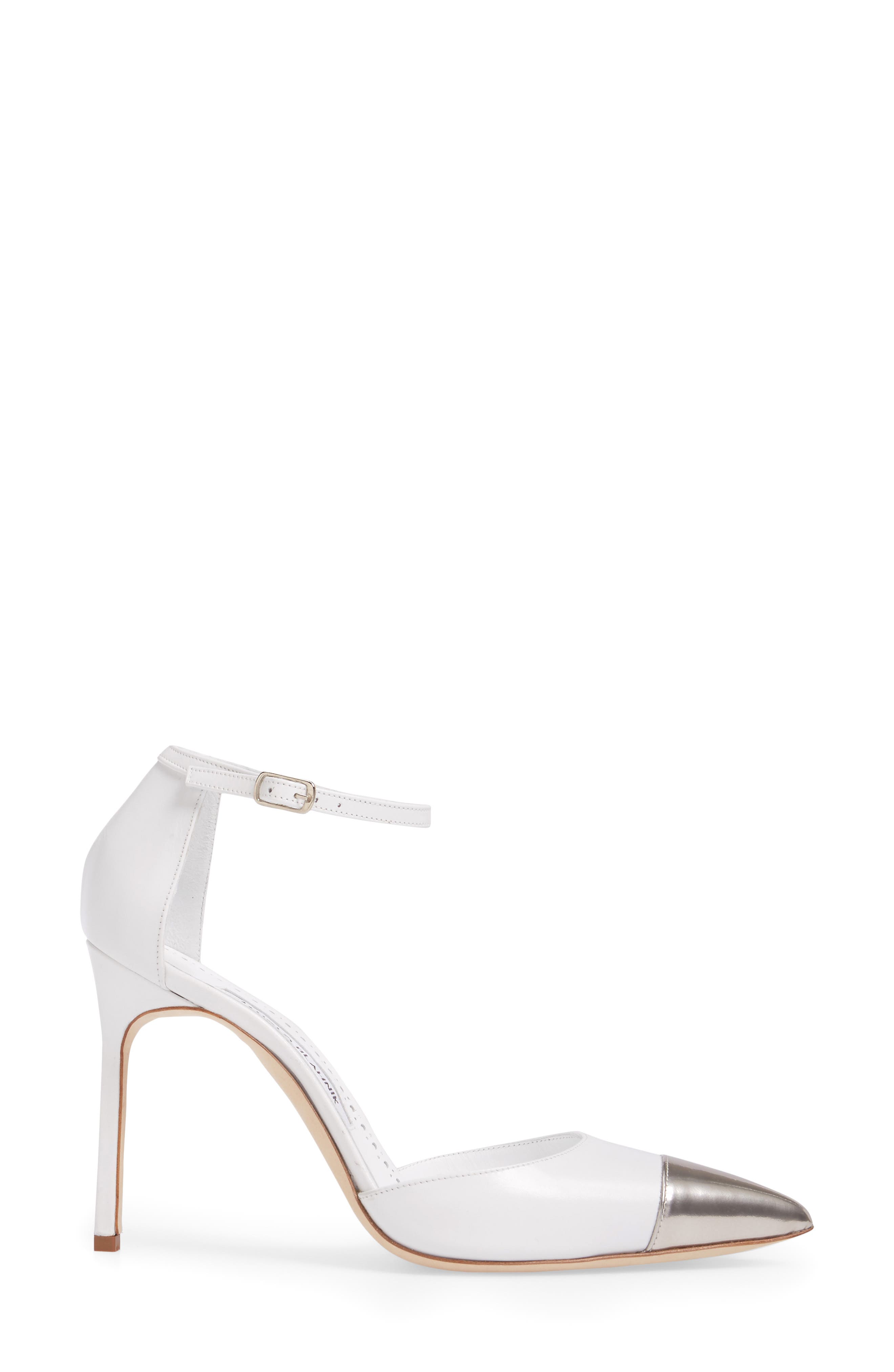 Trova Cap Toe Pump, Alternate, color, WHITE