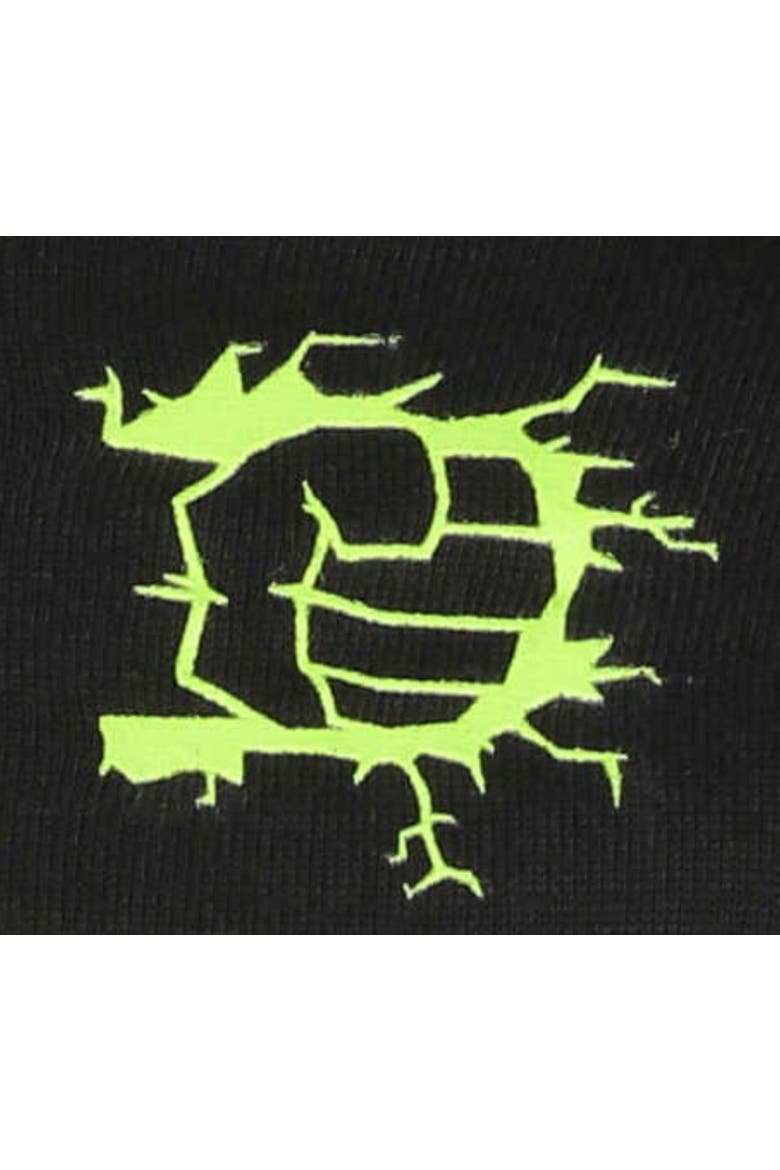 Avengers Fleece Quarter-Zip Hoodie, Alternate, color, Hulk Green Black