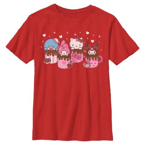 Boy's Hello Kitty Lovely Mug Friends  Graphic T-Shirt