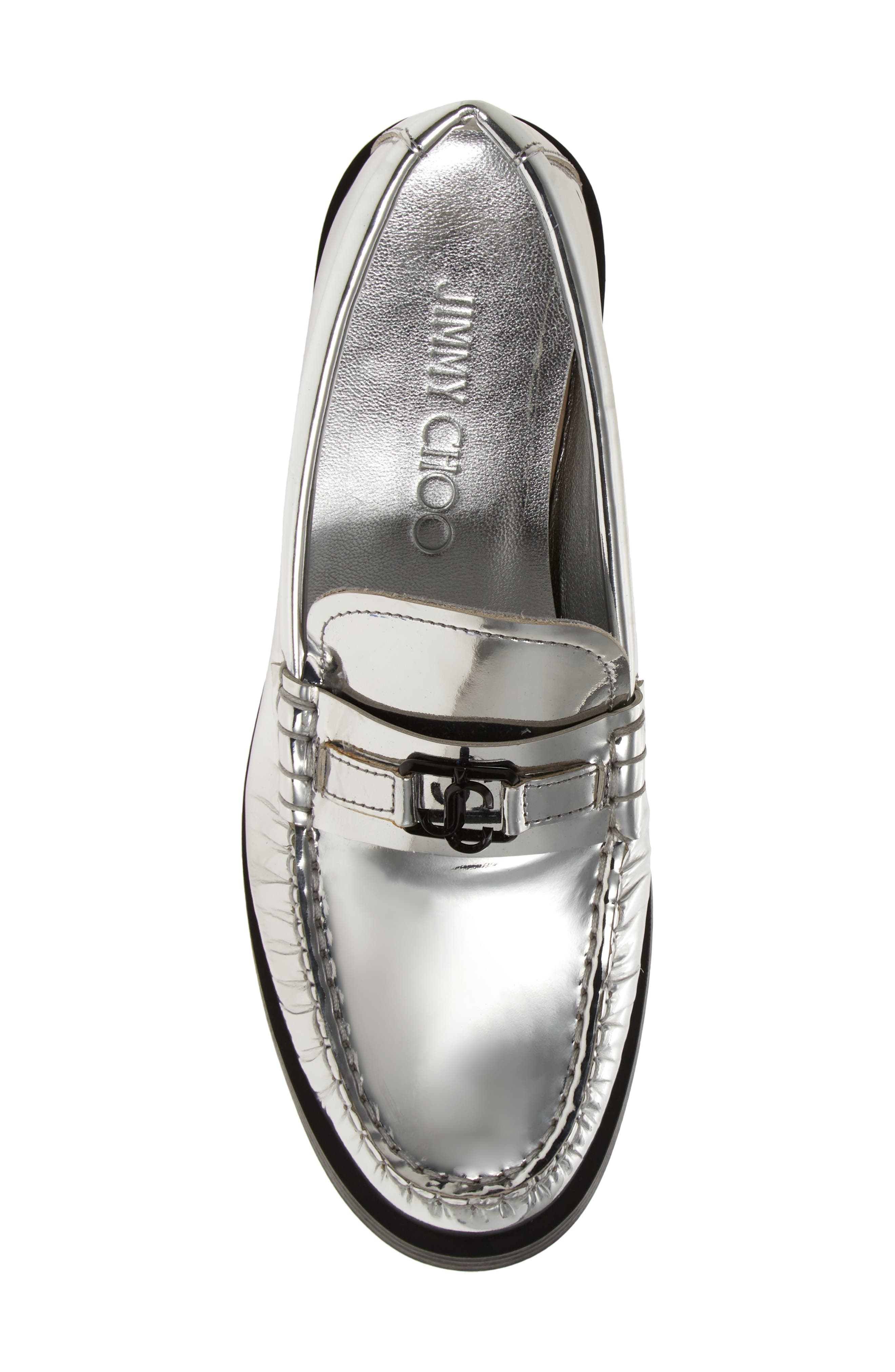 Jimmy Choo Addie JC Metallic Loafer, Alternate, color, 