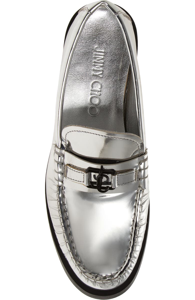 Jimmy Choo Addie JC Metallic Loafer, Alternate, color,