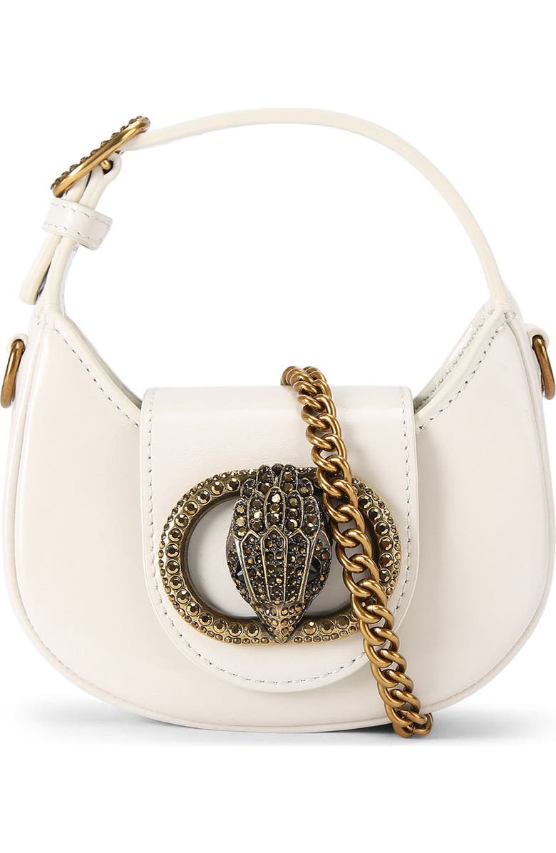 Kurt Geiger London Micro Chelsea Leather Top Handle Bag, Main, color, Bone