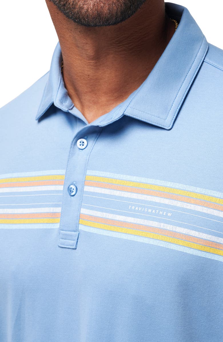 TravisMathew Coral Beds Cotton Blend Polo, Alternate, color, Quiet Harbor