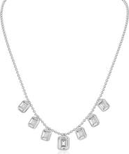 CZ by Kenneth Jay Lane Emerald Cut Cubic Zirconia Charm Necklace