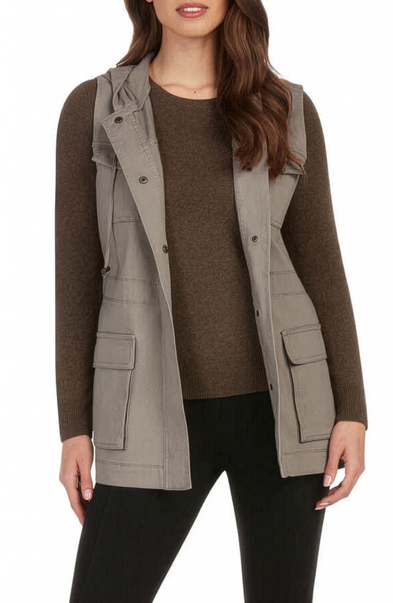 matty m. Matty M Hooded Military Vest, Main, color, 