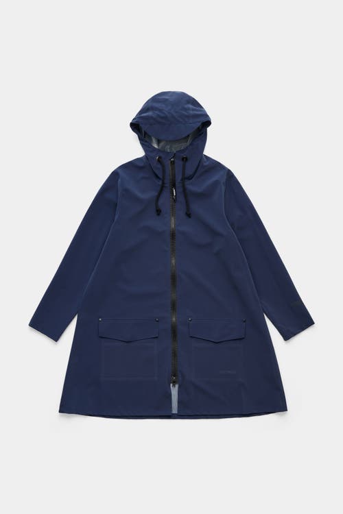 Stutterheim Mosebacke Patch Raincoat In Blue