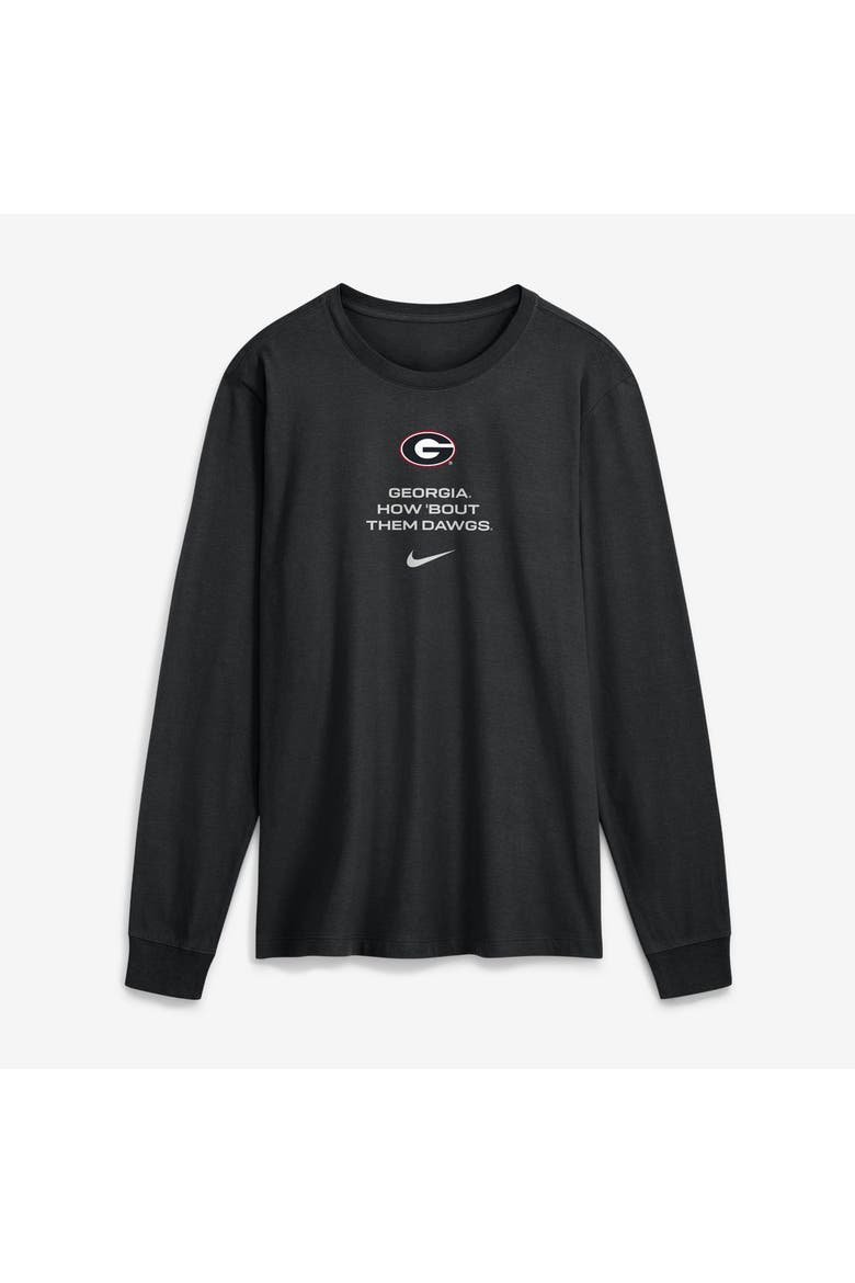 Men's Nike Black Georgia Bulldogs 2026 Sideline Dri-FIT Long Sleeve T-Shirt, Main, color, Black