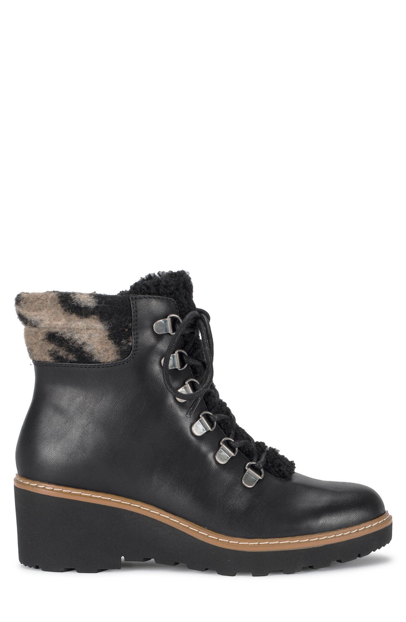 BARETRAPS Nasha Faux Shearling Lined Wedge Hiking Boot, Alternate, color, 