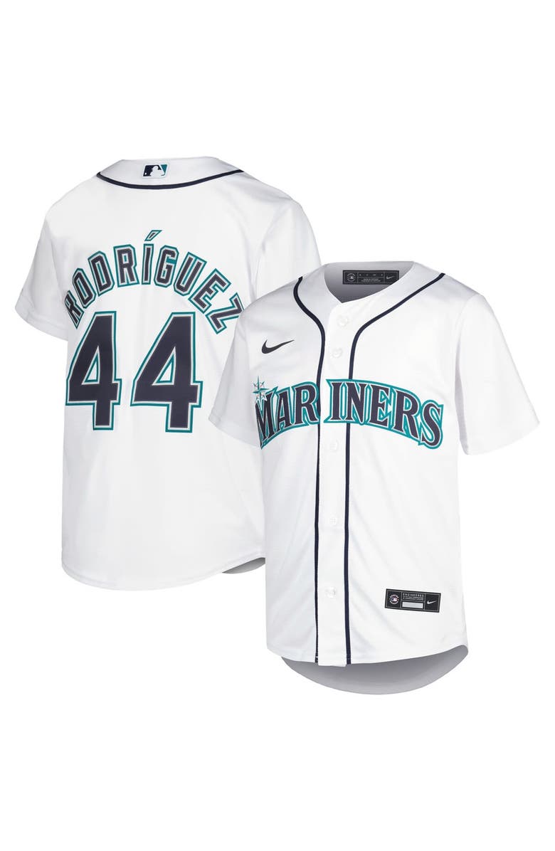 Nike Youth Nike Julio Rodríguez White Seattle Mariners Home Replica Player Jersey, Alternate, color,
