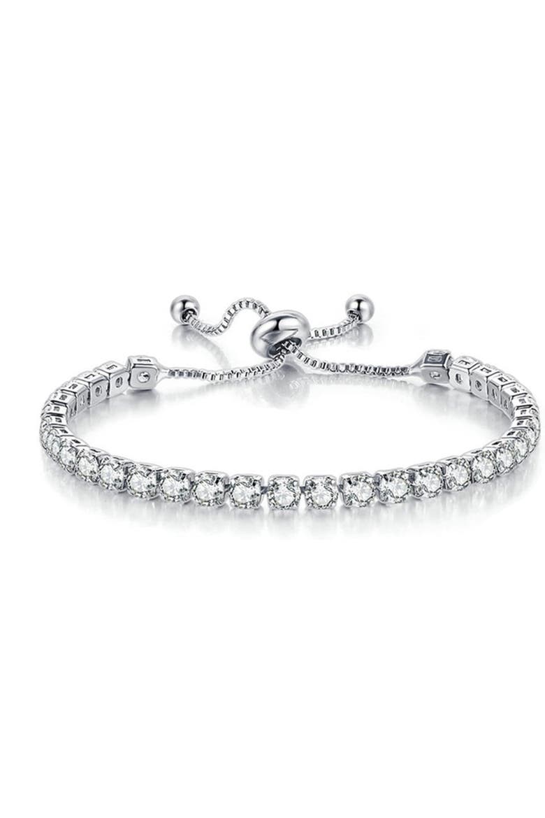 Adjustable Tennis Bracelet, Main, color, Silver