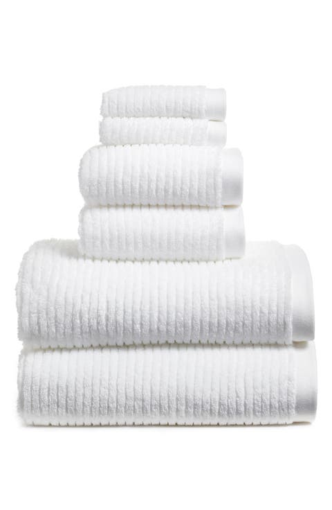 6-Piece Hydro Organic Cotton Blend Bath Towel, Hand Towel & Washcloth Set