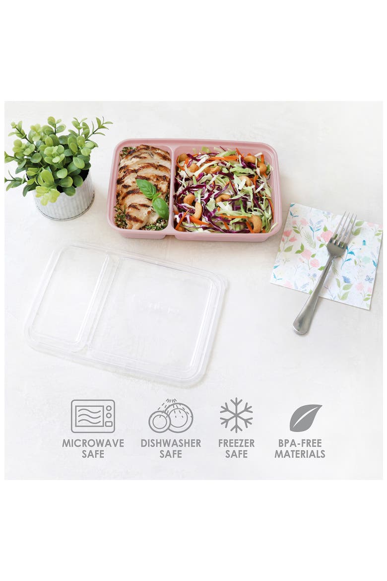 Prep 60-Piece Meal Prep Kit, Alternate, color, FLORAL PASTELS