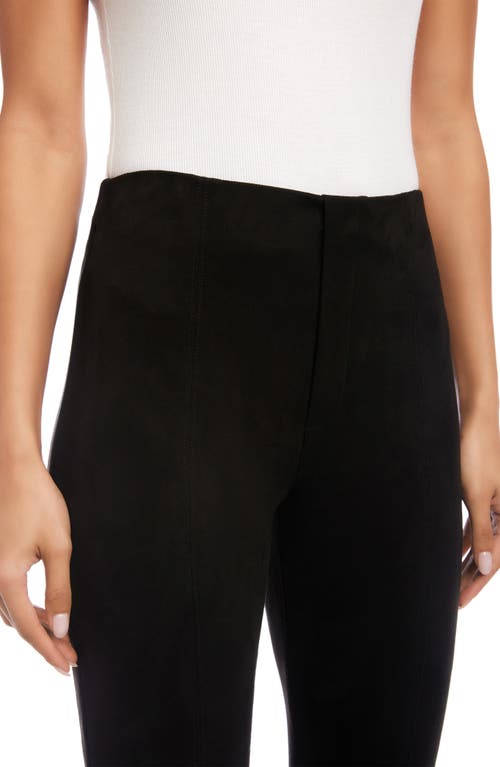 Fifteen Twenty Melanie Pull-on Bootcut Faux Suede Pants In Black