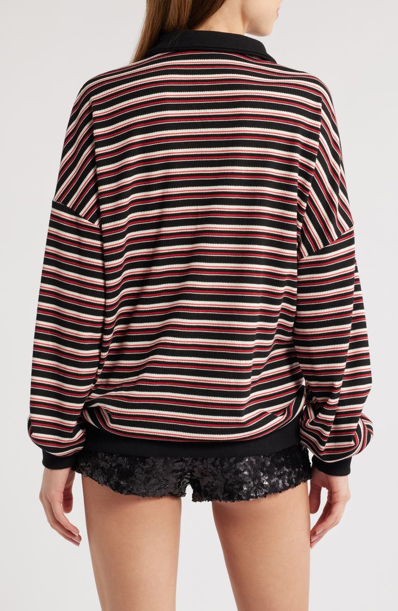 LIONESS Rugby Stripe Long Sleeve Polo Shirt, Alternate, color,