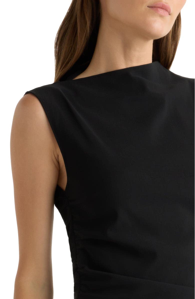 Modern Citizen Manon Asymmetric-Neck Ruched Dress, Alternate, color, Black