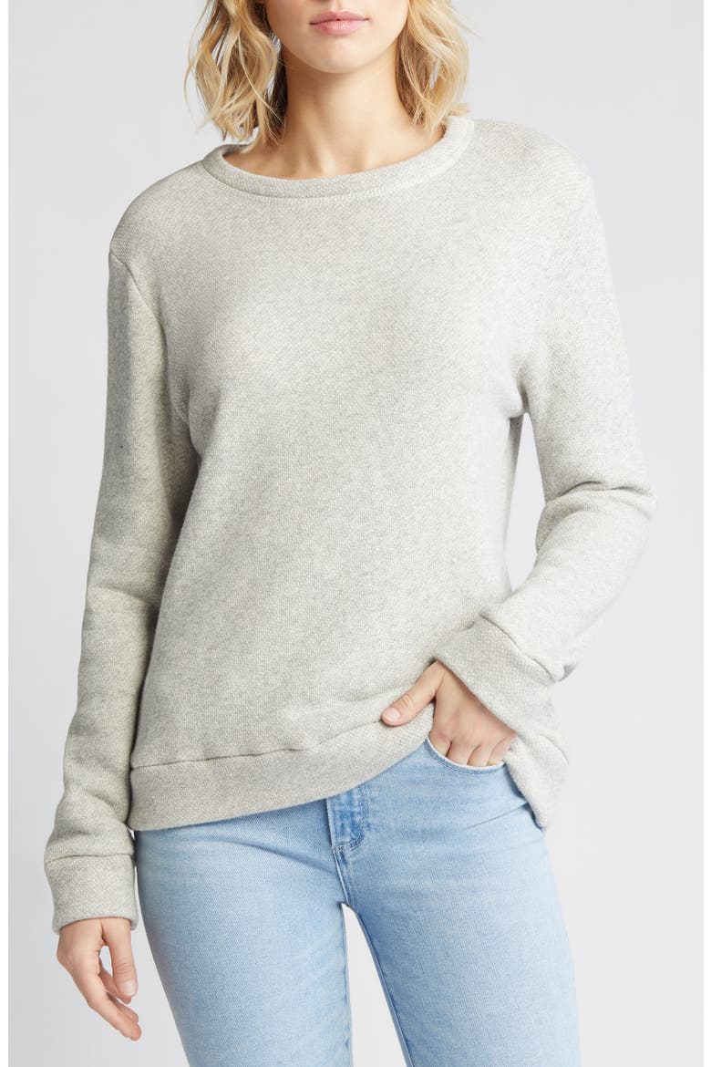 Cotton Crewneck Sweatshirt, Main, color, GRAY