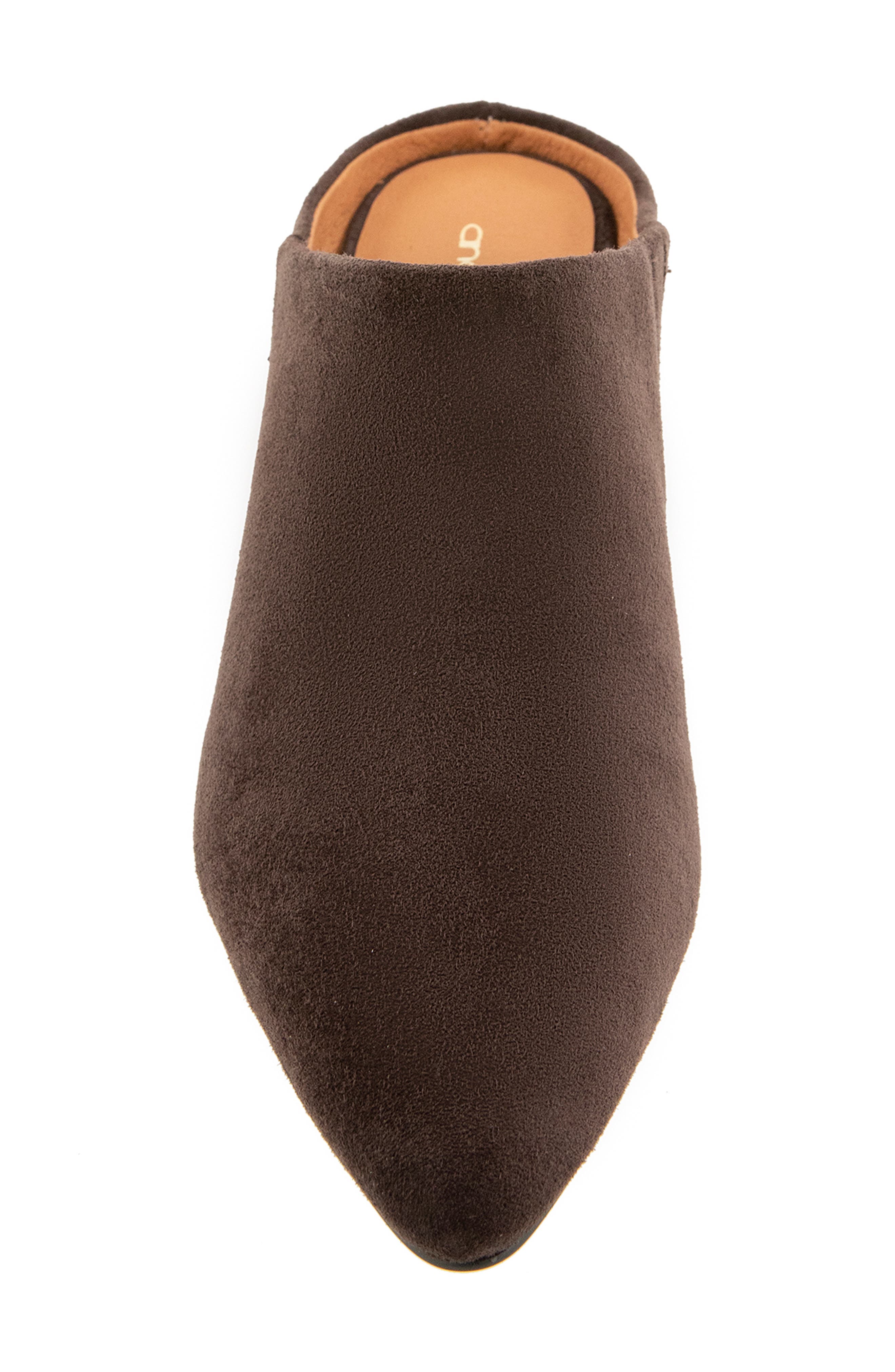 Willow Mule, Alternate, color, DARK BROWN SUEDE