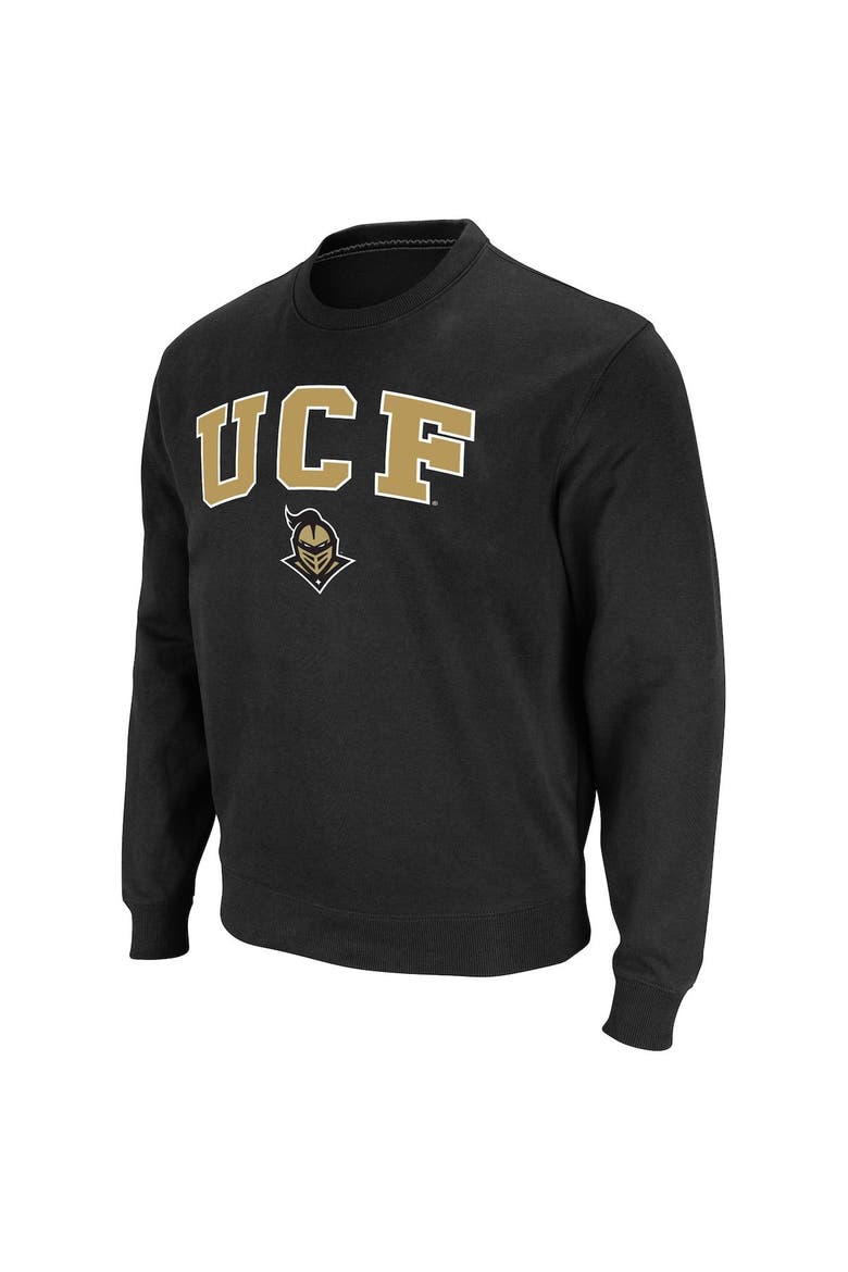 Men's Colosseum Black UCF Knights Arch Over Logo Pullover Sweatshirt, Alternate, color, Black