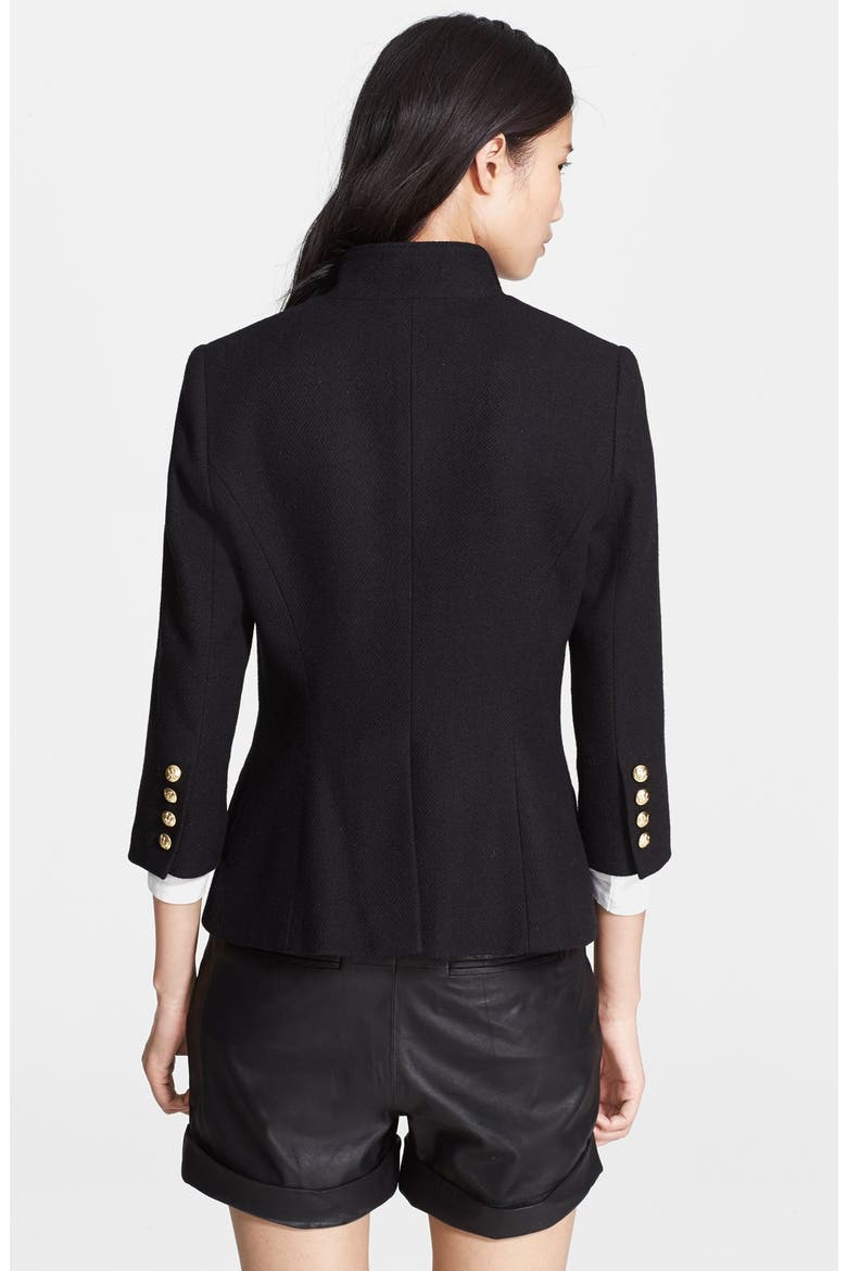 Double Breasted Jacket, Alternate, color, BLACK