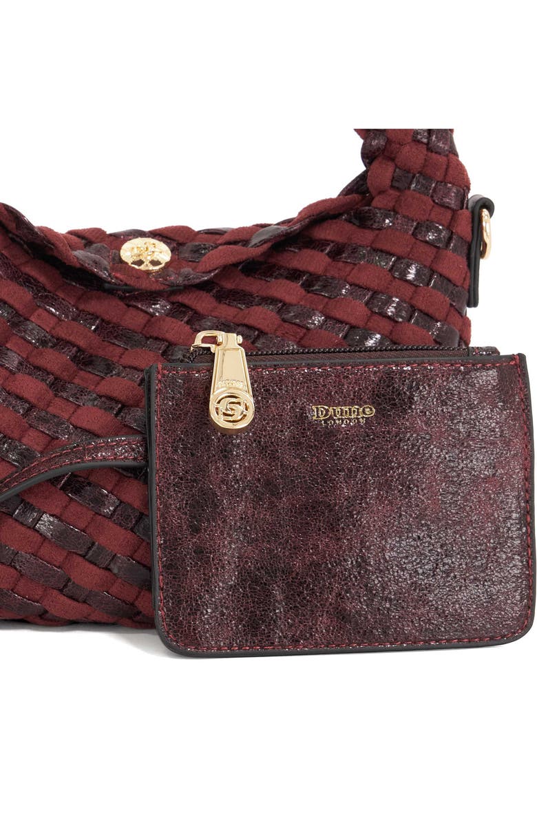 Dune London Dinkydeliberate Woven Top Handle Bag, Alternate, color, Purple/ Burgundy