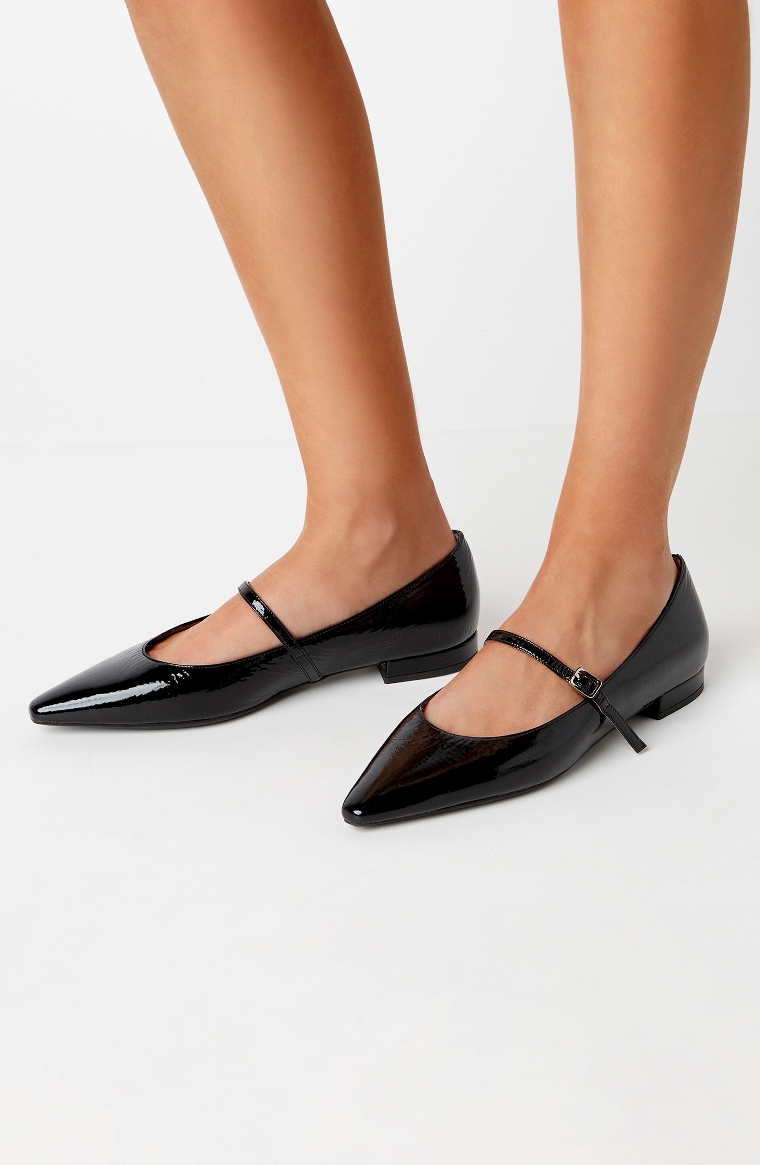 La Canadienne Fritz Pointed Toe Mary Jane Flat, Alternate, color, 