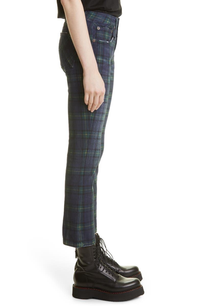 R13 High Waist Kick Fit Crop Jeans, Alternate, color, 