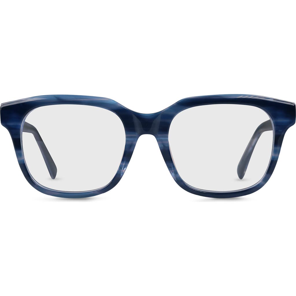 Eyebobs Nomad 50mm Blue Light Blocking Square Reading Glasses In Blue
