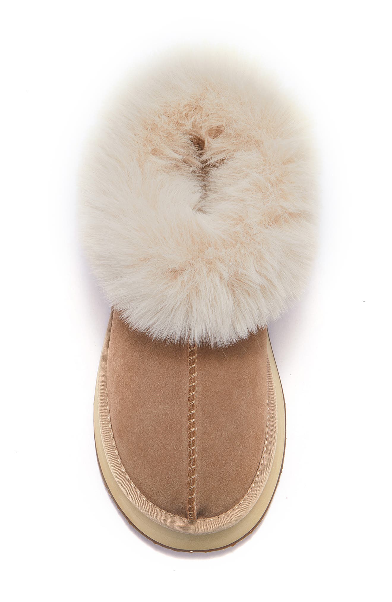 Outback Luxe Genuine Shearling Platform Slipper, Alternate, color, SAND
