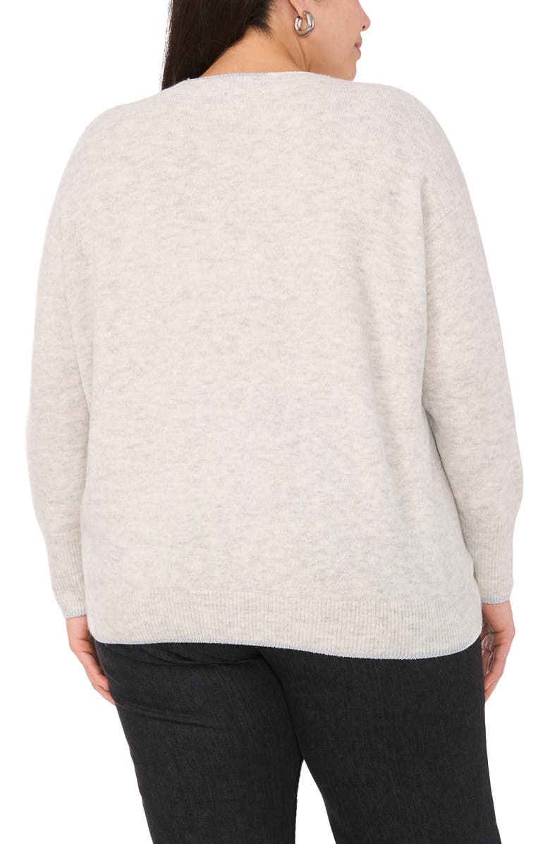 Vince Camuto Metallic Trim Relaxed Fit Sweater, Alternate, color,