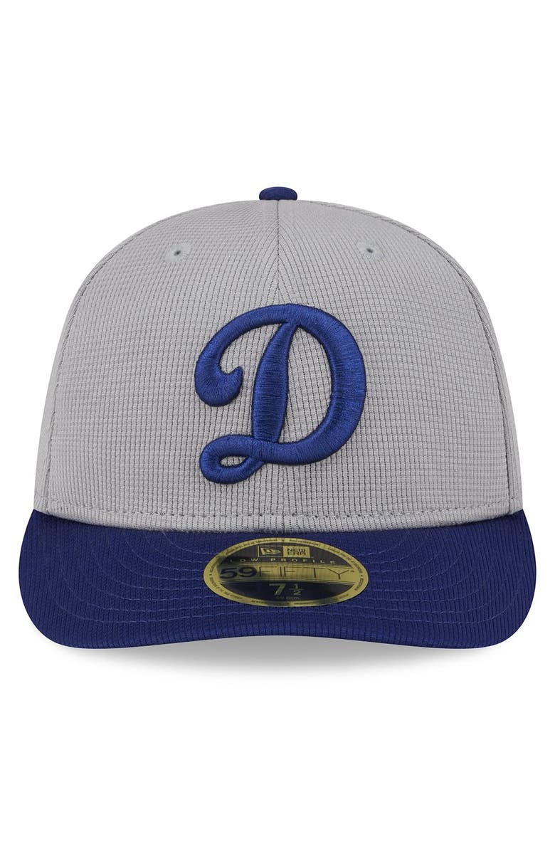 New Era Men's New Era  Gray Los Angeles Dodgers 2024 Batting Practice Low Profile 59FIFTY Fitted Hat, Alternate, color, 